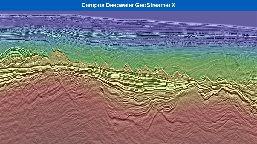 Data quality is striking, in this multi-azimuth depth image from the Campos Deepwater GeoStreamer X survey