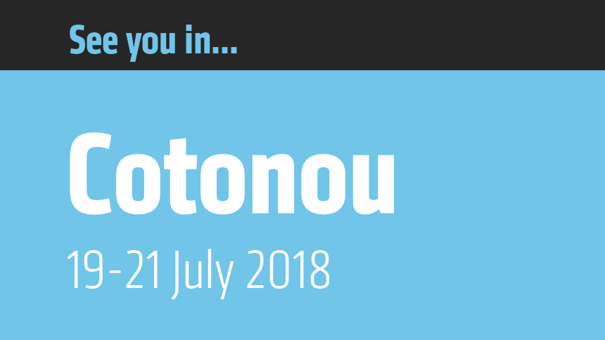 Event: Cotonou, Benin 19/21 July 2018