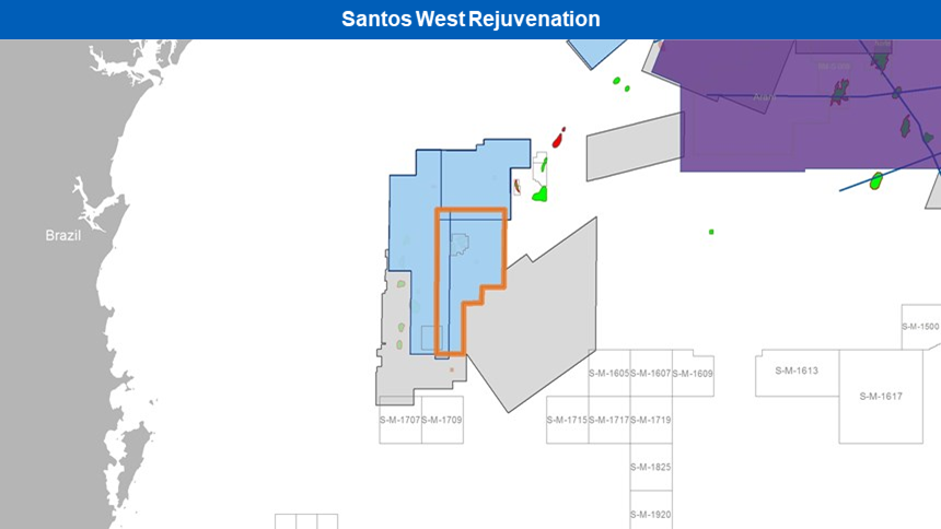 PGS Santos West rejuvenation applies modern preprocessing sequence top legacy data from 2006to field tapes for 
