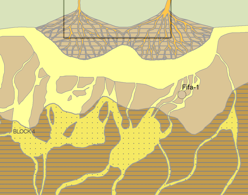 Example of a gross depositional environment map