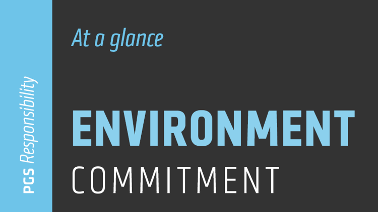 PGS Environmental Commitment infographic