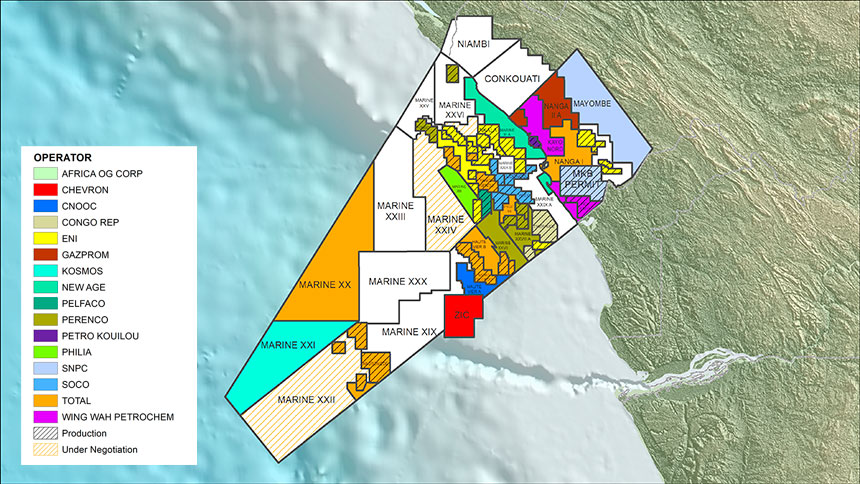 Information on blocks can be found on the Congo MHC website; coordinates, prospectivity, seismic and well data are available.